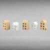 Suburban Row Houses - 5pc Set - HO Scale 1:87 - Brown/White