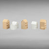 Suburban Row Houses - 5pc Set - Z Scale 1:220 - Brown/White