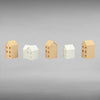 Suburban Row Houses - 5pc Set - T Gauge - 1:450 Scale - Brown/White