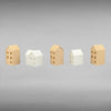 Suburban Row Houses - 5pc Set - Z Scale 1:220 - Brown/White