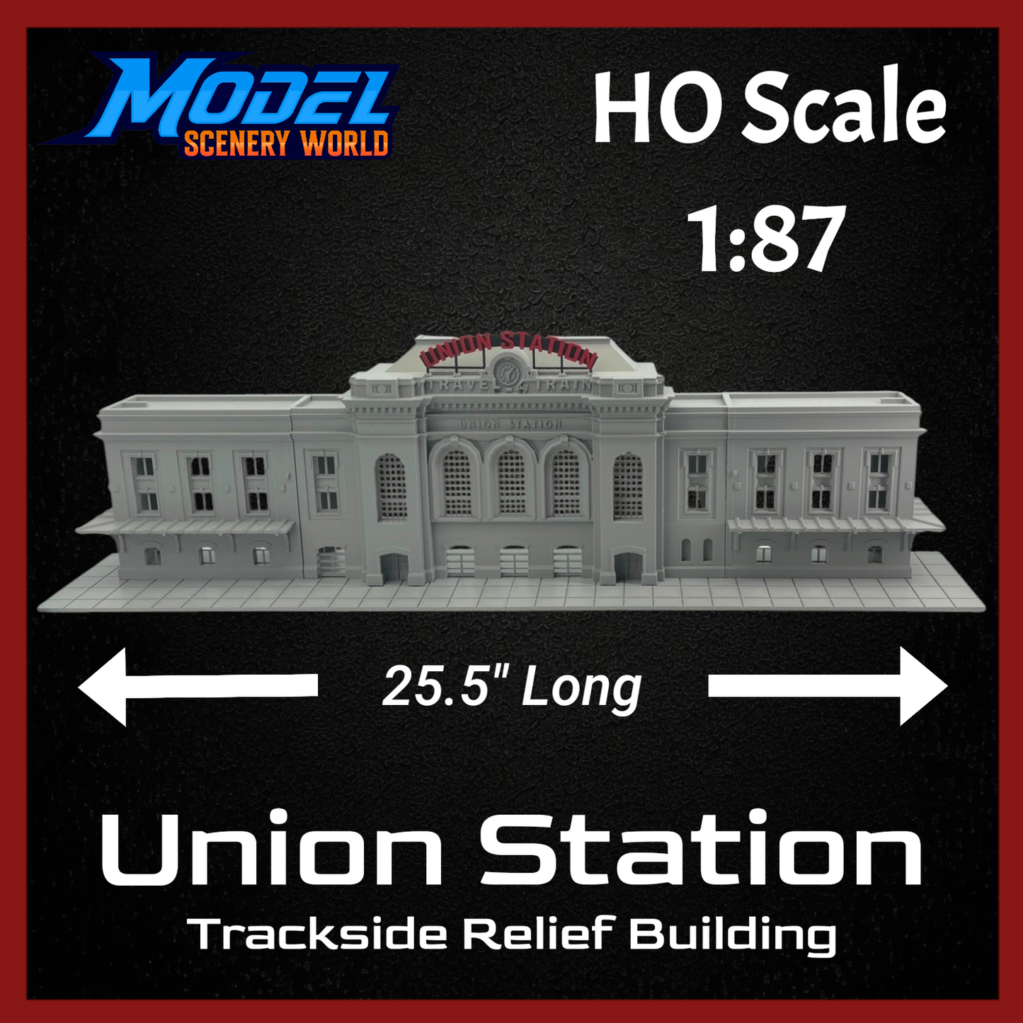 HO Scale 1:87 Union Station Train Depot Relief Building
