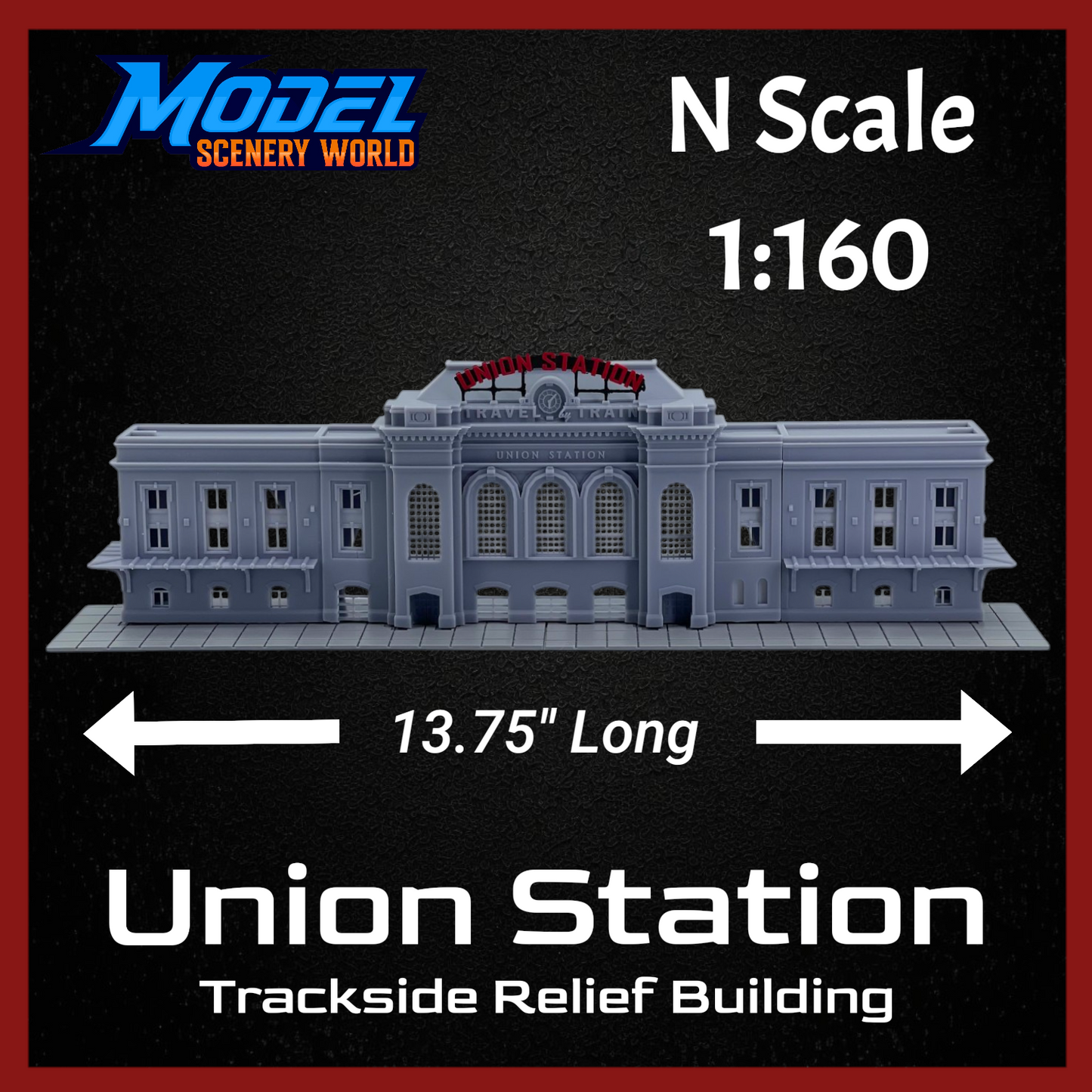 N Scale 1:160 Union Station Train Depot Relief Building