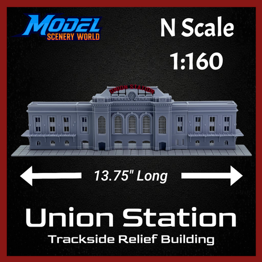 N Scale 1:160 Union Station Train Depot Relief Building