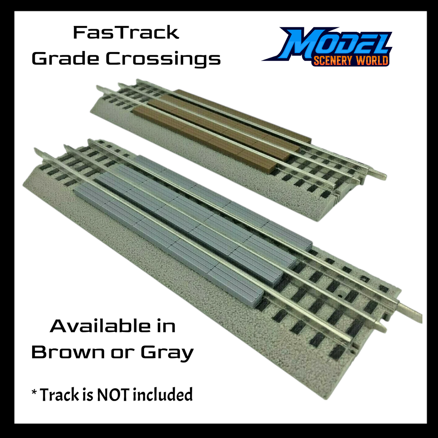 Grade Crossing for Lionel FasTrack – O Scale - Fast Track Brown or Gray