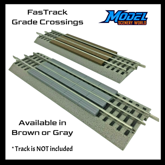 Grade Crossing for Lionel FasTrack – O Scale - Fast Track Brown or Gray