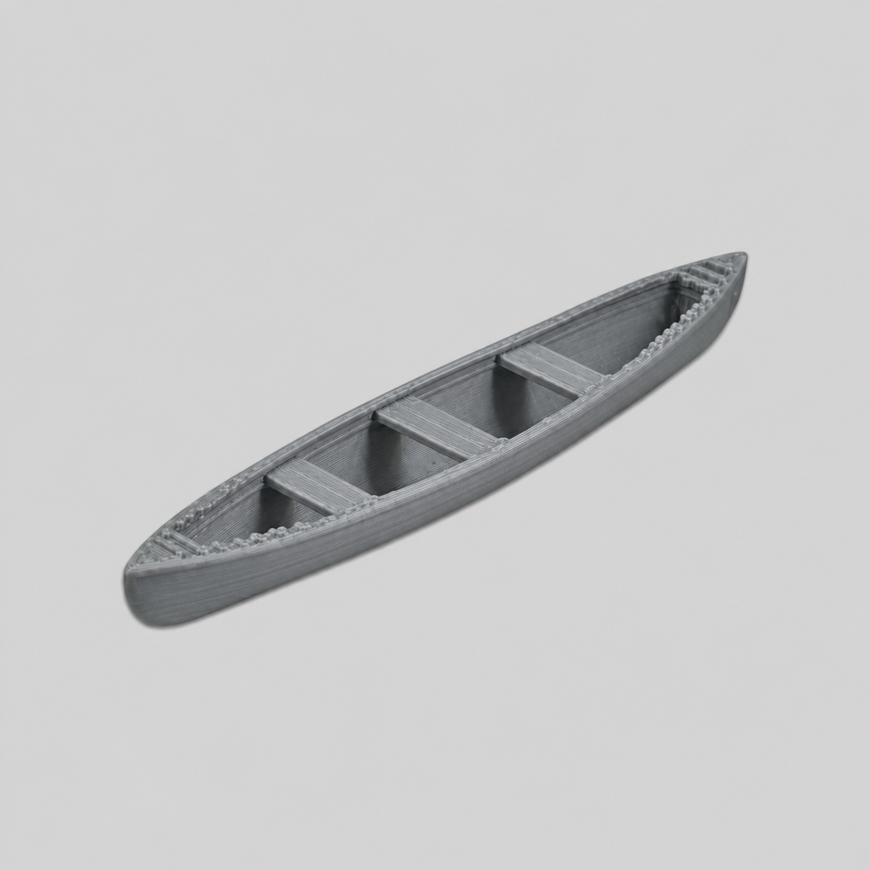 Z Scale 1:220 Outdoor Series Canoes Gray 6pcs