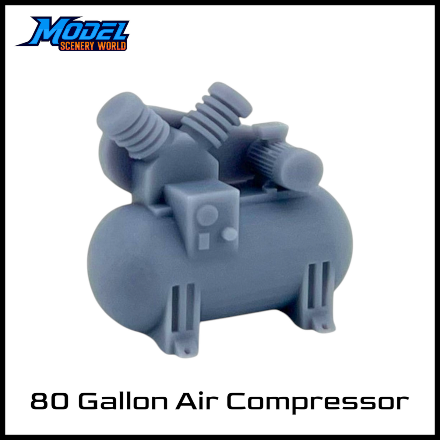 O Scale 1:48 Air Compressor 80 Gallon Resin Model