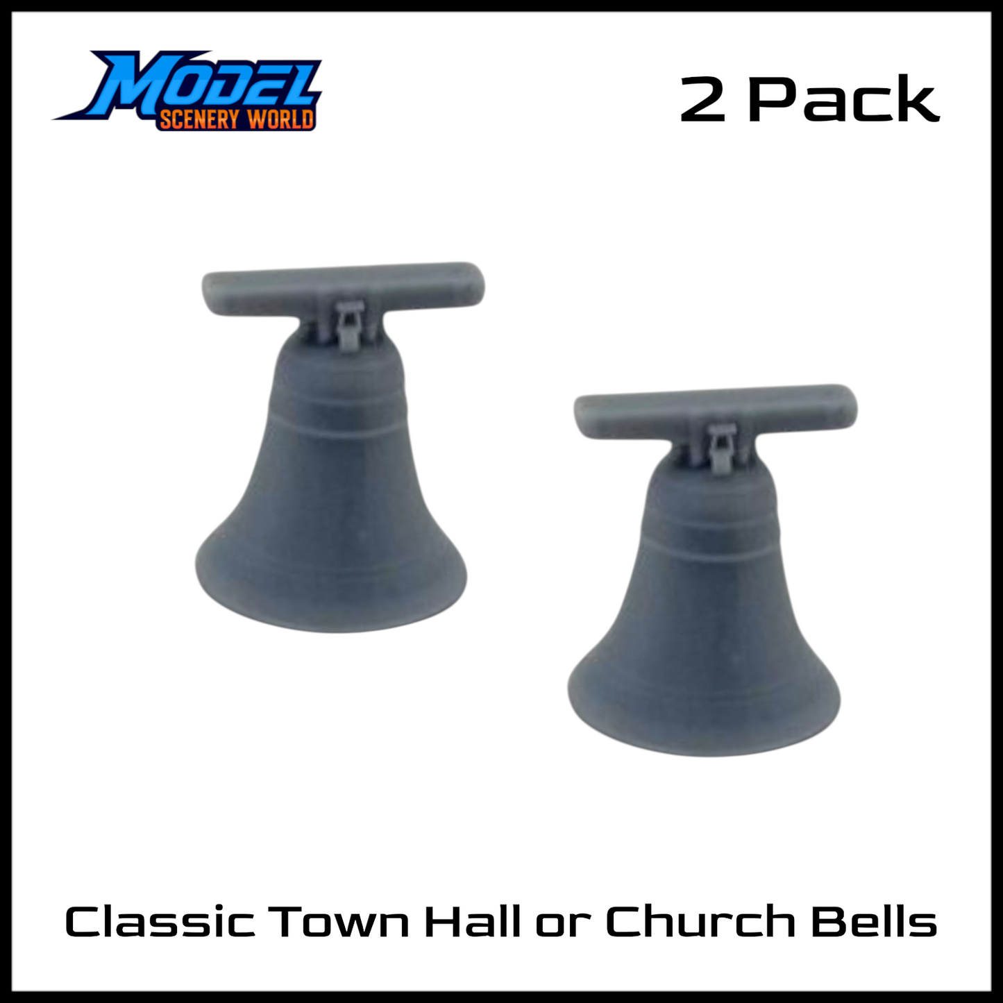 S Scale 1:64 Classic Town Hall Church Bell – Resin 2pk