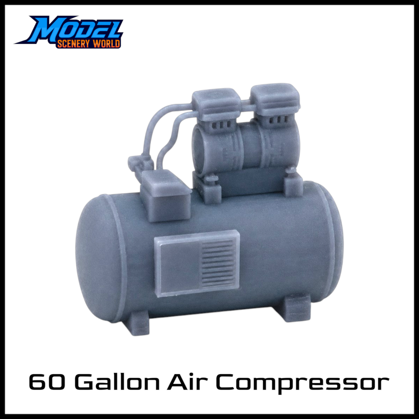 O Scale 1:48 Air Compressor 60 Gallon Resin Model
