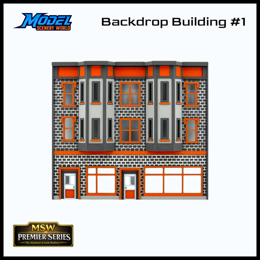 N Scale 1:160 Backdrop Building - Full Color Model