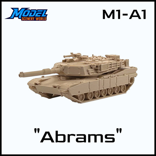 HO Scale 1:87 M1-A1 Abrams Tank - Beige