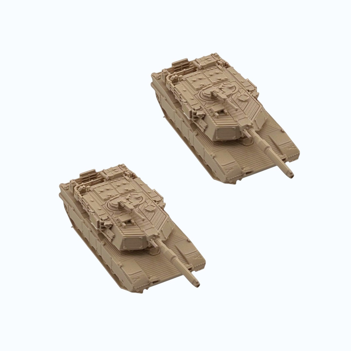 N Scale 1:160 M1-A1 Abrams Tank (2pk) - Beige