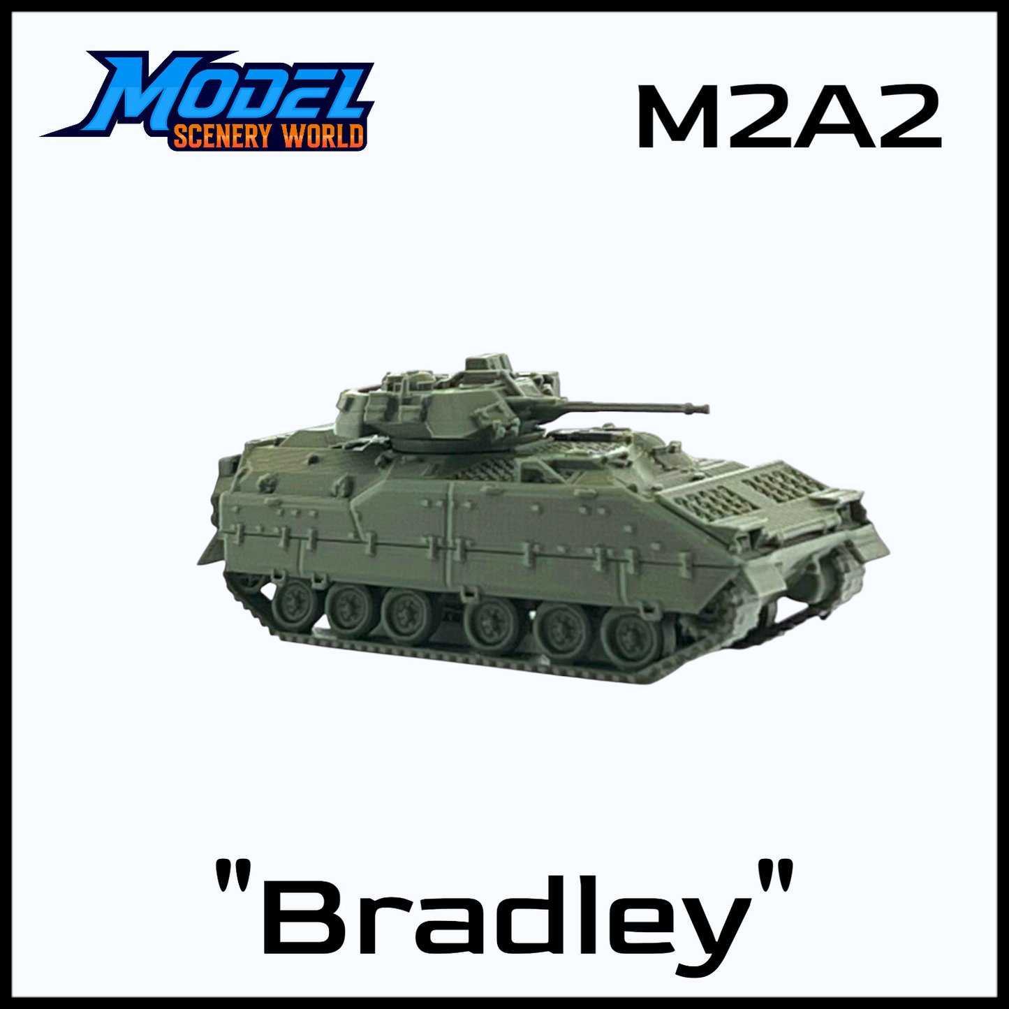 HO Scale 1:87 M2A2 Bradley Tank - Green