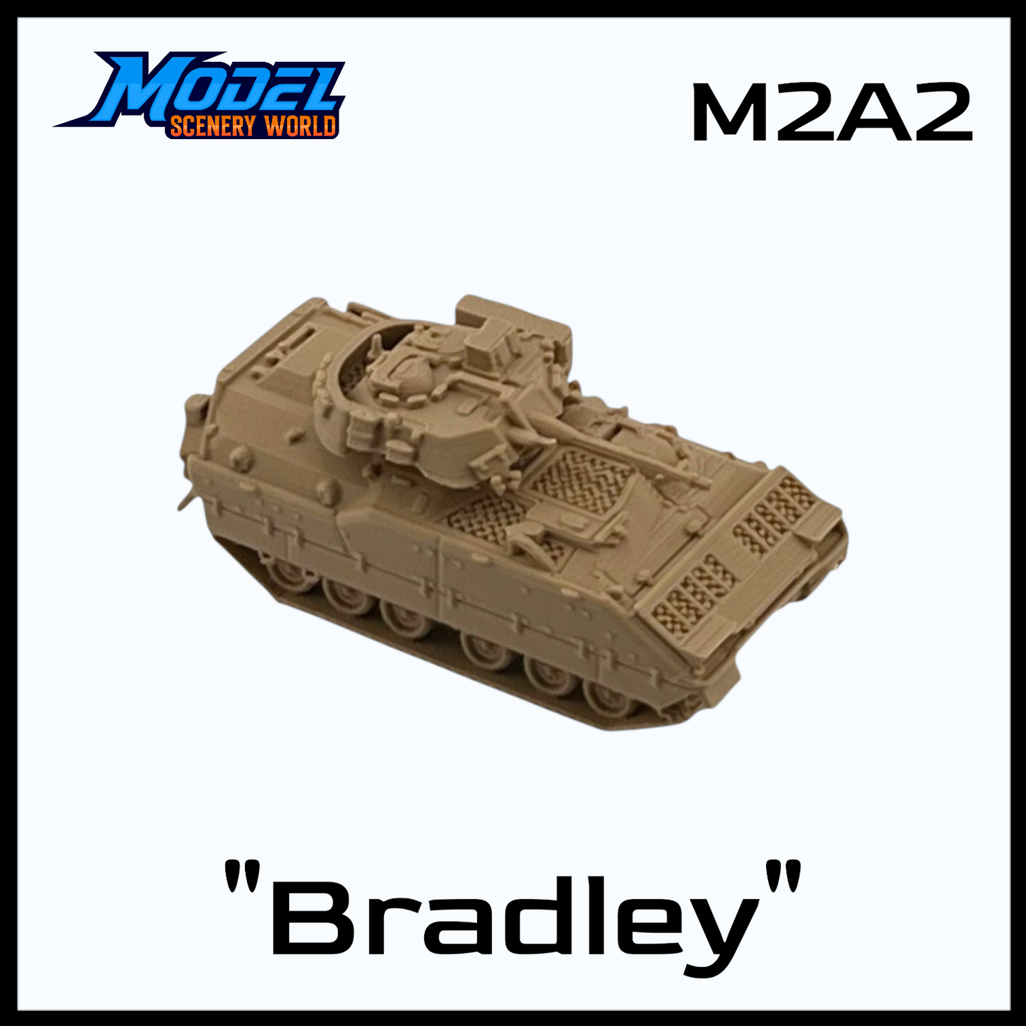 HO Scale 1:87 M2A2 Bradley Tank - Beige