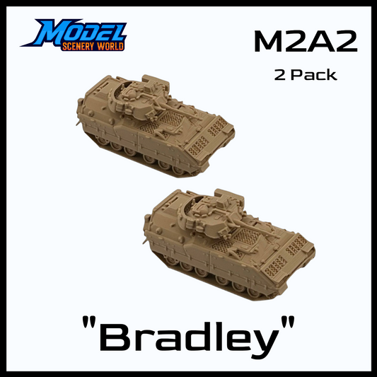 N Scale 1:160 M2A2 Bradley Tank (2pk) -  Beige