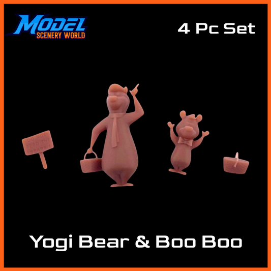 HO Scale 1:87 Yogi Bear & Boo Boo 4pc Set