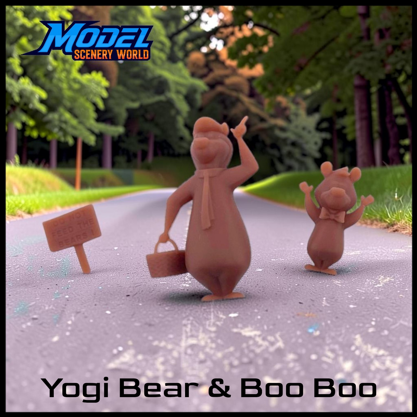 N Scale 1:160 Yogi Bear & Boo Boo 3pc Set