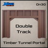 On30 Scale Double Timber Tunnel Portal Narrow Gauge