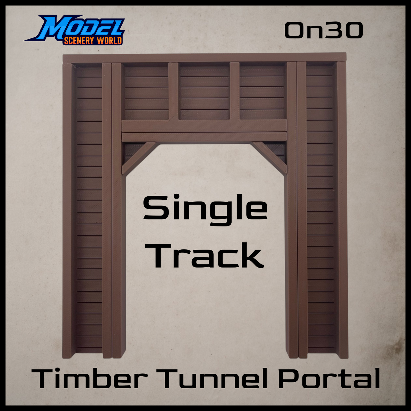 On30 Scale Single Timber Tunnel Portal Narrow Gauge