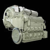HO Scale 1:87 EMD 645 8-Cylinder Turbo Diesel Engine-Resin