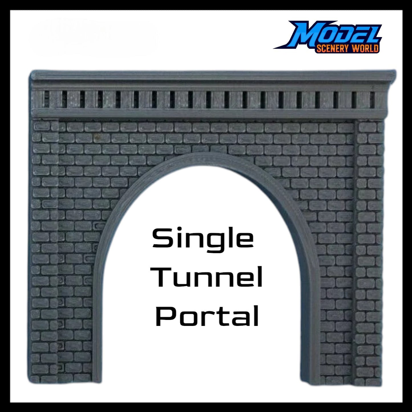 Single Tunnel Portal - Stone - O Scale 1:48 - Gray