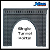 Single Tunnel Portal - Stone - HO Scale 1:87 - Gray