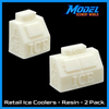 Retail Ice Coolers Resin (2pcs) - HO Scale - White