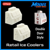 (2) RETAIL ICE BOX ~ ICE COOLER MACHINE - S Scale 1:64 - LEER POLAR Bag Chest