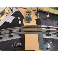 CURVED Grade Crossing and/or Grade Ramp for 3 Rail Track