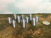 10 Grain Silos - T Gauge - 1:450 Scale - Farm Silo Cluster