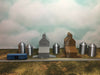 (2) GRAIN SILO SET - Z Scale 1:220 - No Assembly Required - FARM Cluster