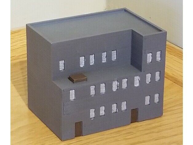 thumbnail image 2 of Courtyard Urban City Building - Z Scale 1:220 - 3D Printed, No Assembly Required 2 of 4