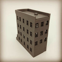 20th Century Brownstone 4 Story Building - N Scale 1:160 - 3D PRINTED Model USA