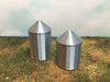 (2) GRAIN SILO SET - Z Scale 1:220 - No Assembly Required - FARM Cluster