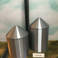 (2) GRAIN SILO SET - S Scale 1:64 - No Assembly Required - FARM Cluster