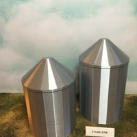 (2) GRAIN SILO SET - S Scale 1:64 - No Assembly Required - FARM Cluster