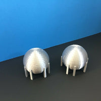 (2) High Pressure Natural Gas Propane Tanks - N Scale 1:160 - Metallic Silver