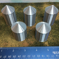 (5) GRAIN SILO SET - Z Scale 1:220 - No Assembly Required - FARM Cluster