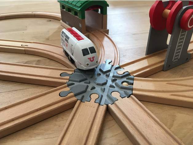 8 Way Wood Train Track Adapter Thomas the Tank - Brio - IKEA - PICK YOUR COLOR!