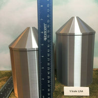 (2) GRAIN SILO SET - S Scale 1:64 - No Assembly Required - FARM Cluster