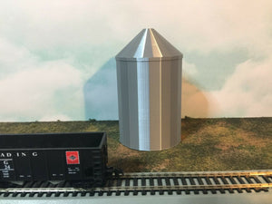 Tall GRAIN SILO - HO Scale 1:87 - No Assembly Required - USA FARM