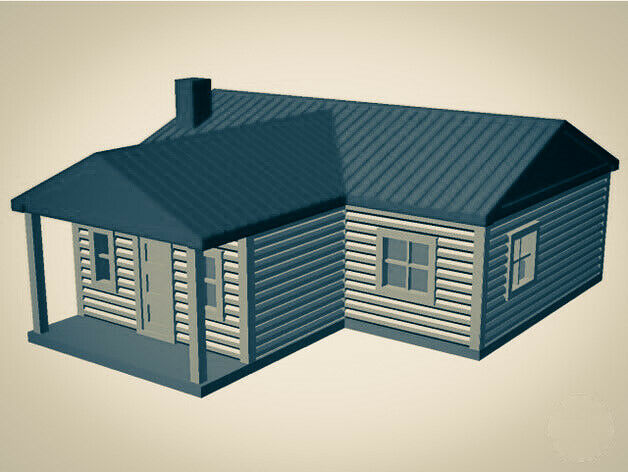 "The Outdoor Series" - Cabin #4 - Camping - Modeled in Color - Z Scale 1:220  3D