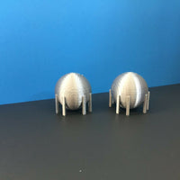 (2) High Pressure Natural Gas Propane Tanks - N Scale 1:160 - Metallic Silver