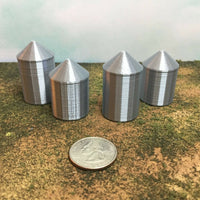 (4) Grain Silos ZZ Scale 1:300 - Rare Scale Models - Farm Silo Cluster