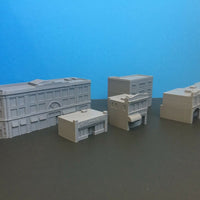 " City Block " (5) Urban Town Buildings Set - TT Scale 1:120 - No Assembly!