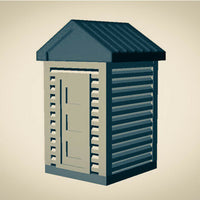 "The Outdoor Series" OUTHOUSE  Camping - Modeled in Color - Z Scale 1:220