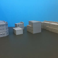 " City Block " (5) Urban Town Buildings Set - N Scale - 1:160 - No Assembly!