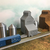 (5) GRAIN SILO SET - Z Scale 1:220 - No Assembly Required - FARM Cluster