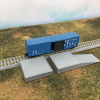 2 piece LOADING PLATFORM DOCK with RAMP - T Gauge or T Scale - 1:450 1:480