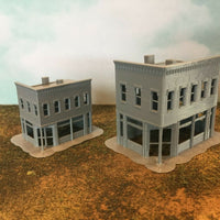 20th Century Town City CORNER MARKET Building - Z Scale 1:220 - 3D Printed Model